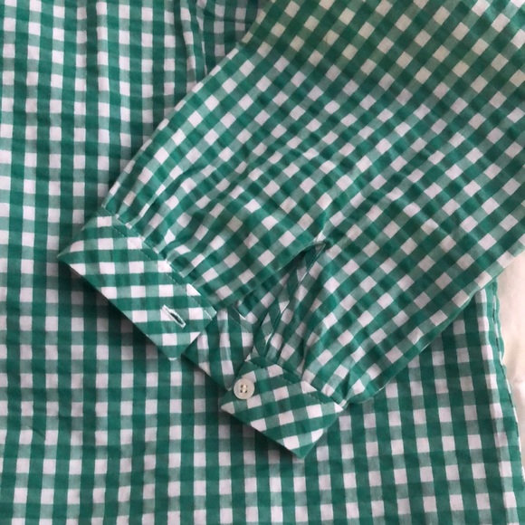 J Crew green white check top - Picture 3 of 3